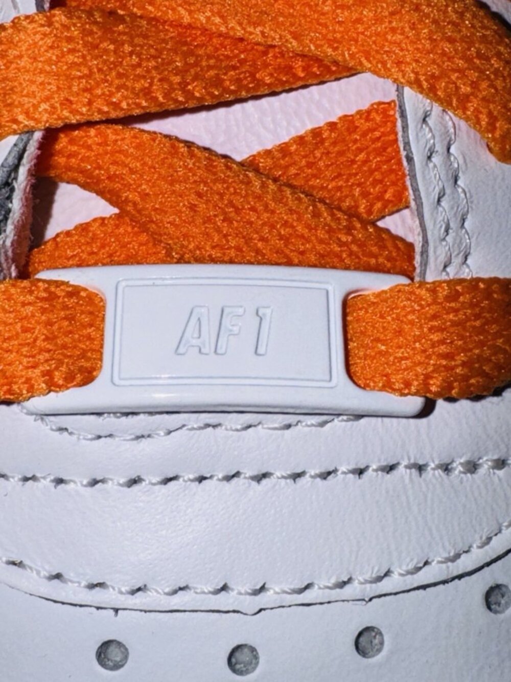 Nike ID Air Force 1 Low Shoes Safety Orange White Men's Syracuse Custom By You - Picture 9 of 13